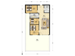 一层带花园，全阳小三居，精装修，采光好-涿州鸿坤理想湾南区户型图