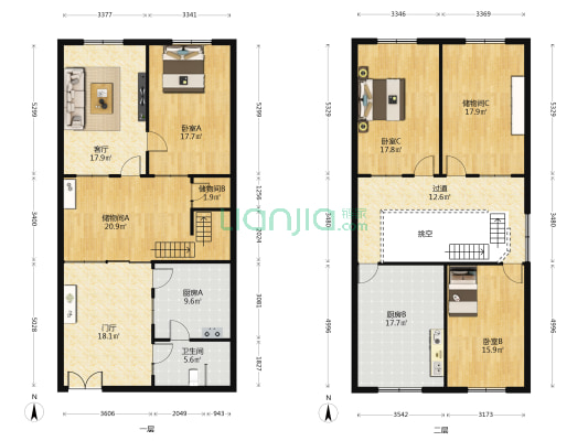 将官池乡政府家属院 3室1厅1卫 115平方