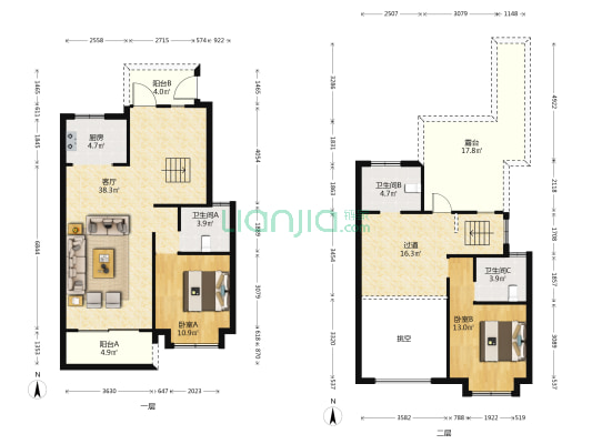 美的君兰半岛A3地块 3室2厅3卫 131平方