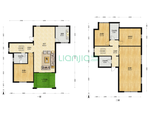 长乐村 3室1厅3卫 309平方