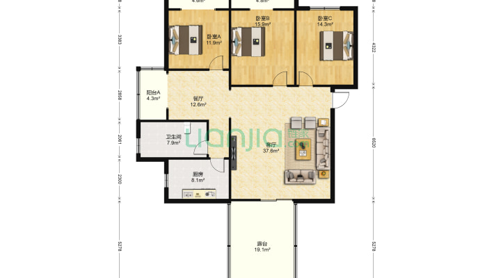 太极宫3号二手房实景图