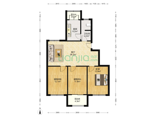 井岗派出所宿舍 1室1厅1卫 98平方