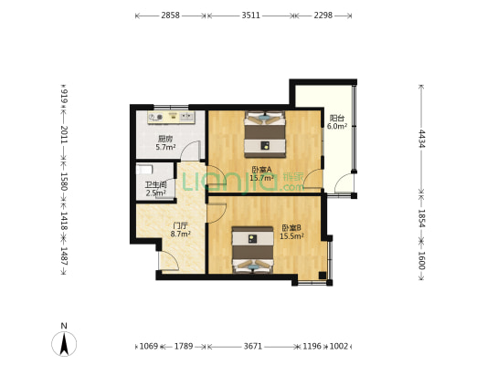 晓望支路 2室0厅1卫 63平方
