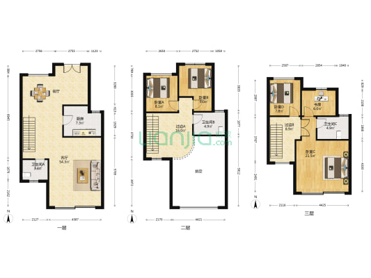 恒大金碧天下一期 5室1厅3卫 187平方