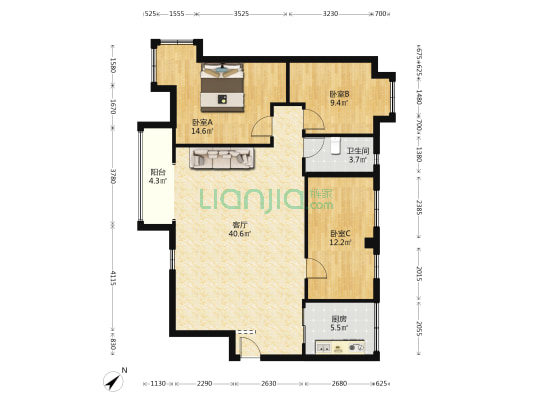 丽水印象 3室1厅1卫 103平方