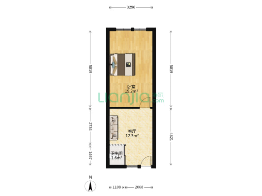 南街路 1室1厅1卫 43平方