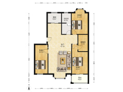 德信公园南侧，板楼大社区，名流枫景洋房三居室-涿州名流枫景洋房户型图