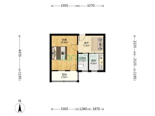 琥珀巷小区 1室1厅1卫 38平方