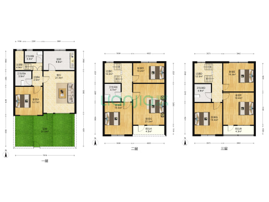 泉兴小区 7室1厅4卫 241平方