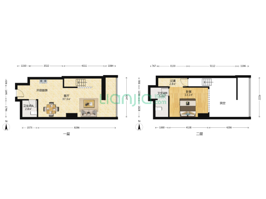 正佳万豪金殿 1室1厅2卫 70平方