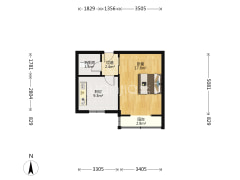 全阳大一居，采光好，干净整洁拎包入住。-涿州宏远景园户型图