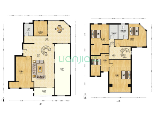 中梁首府 5室2厅3卫 228平方