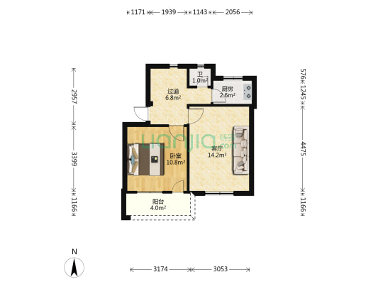 贵柴二福利 1室1厅1卫 49平方