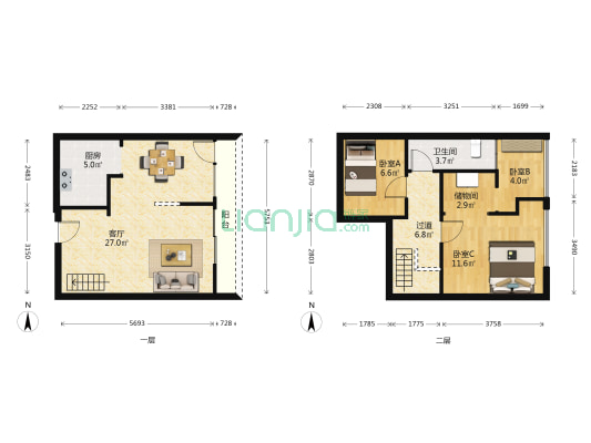 环线涂山站东海长洲住家配套齐全诚心出售-户型图