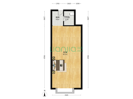 万邦国际 1室0厅1卫 74平方