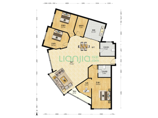 大通花园一期 4室1厅2卫 201平方