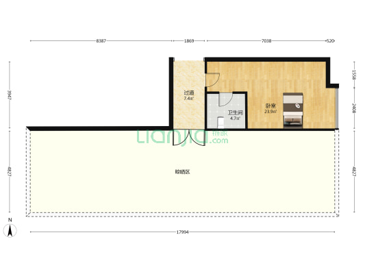 大学城·红街 1室0厅1卫 42平方