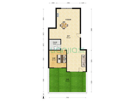 凤凰雅居 1室1厅1卫 163平方