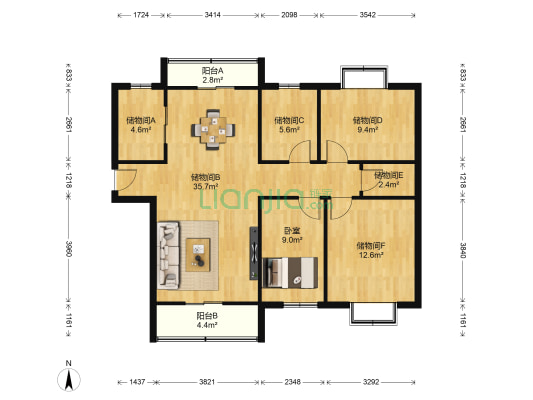 仁恒公园世纪北区 1室0厅0卫 125平方