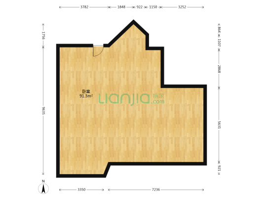粤海庄园 1室0厅0卫 92平方