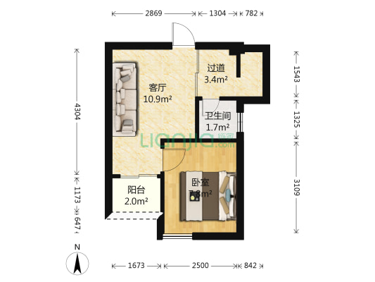 中矩·上海沙龙3期 1室1厅1卫 37平方