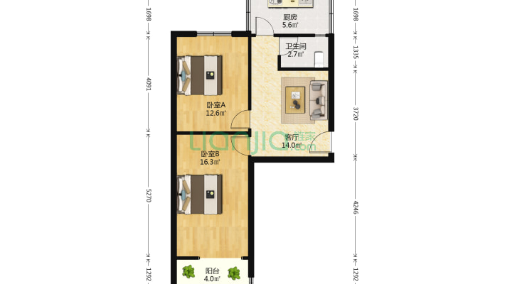 北焦宿舍四号院二手房实景图