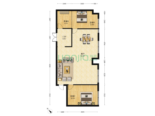 华乐商务中心 3室1厅0卫 145平方