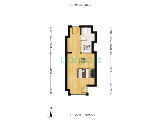 联合麦田 1室0厅1卫 39平方