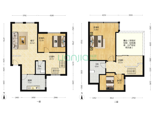 东湖印象唐安东路428号 3室1厅2卫 117平方