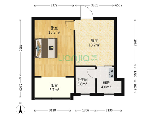 维西小区 1室1厅1卫 56平方