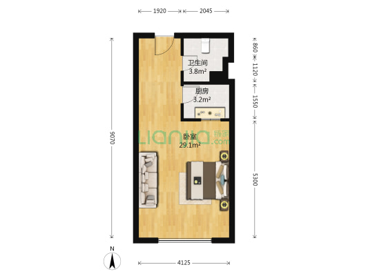 文园海景 1室0厅1卫 56平方