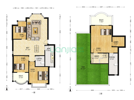凤凰栖 4室1厅2卫 153平方