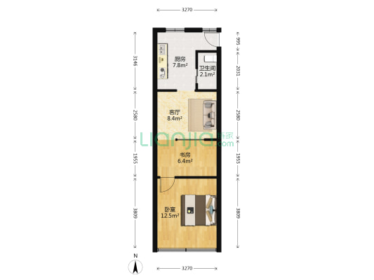 河缸桥 2室1厅1卫 47平方