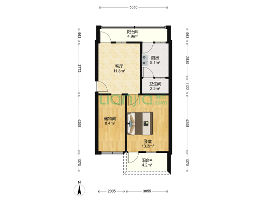 麓湖路3号大院 1室1厅1卫 70平方