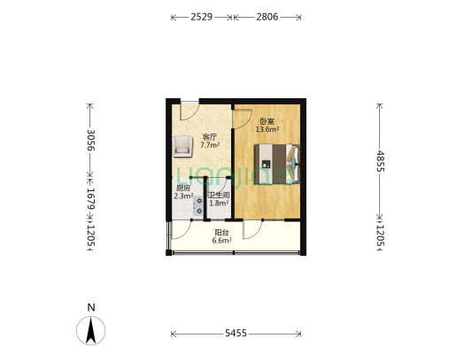 化工大院 1室1厅1卫 30平方