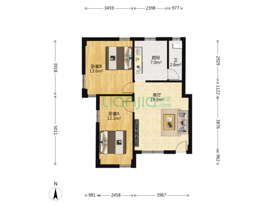 云良横街 2室1厅1卫 62平方