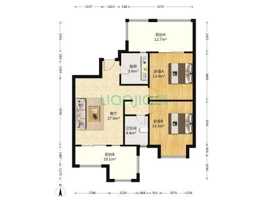 南阳锦城四期 2室1厅1卫 90平方