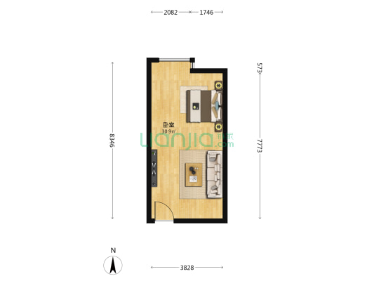 金河国际商务 1室0厅0卫 45平方
