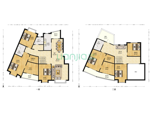 天元花园 7室3厅3卫 299平方