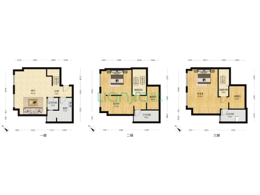 恒大曹家巷广场三期 2室1厅3卫 56平方