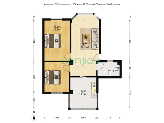 文家巷16号 2室1厅1卫 83平方
