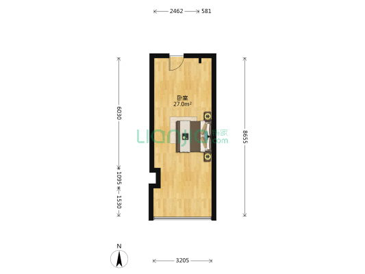 定淘汇 1室0厅0卫 45平方
