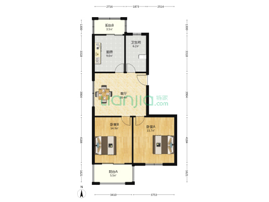 和润花苑 2室1厅1卫 102平方