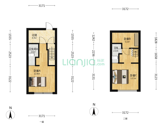 嘉运大厦 3室0厅2卫 28平方