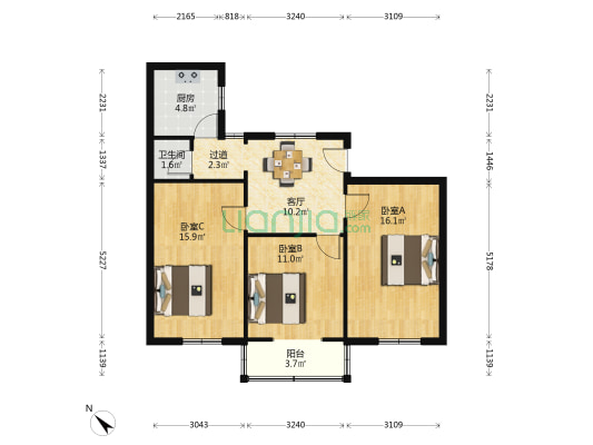 马镇街21号 3室1厅1卫 79平方