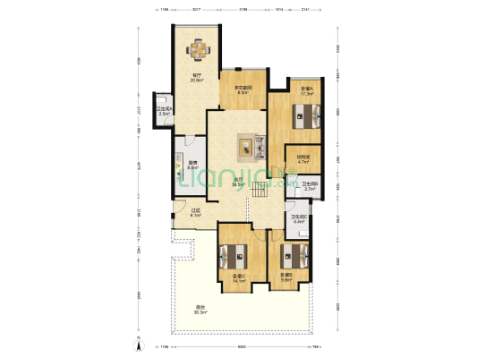 瀛嘉天下香溪集 4室2厅3卫 159平方