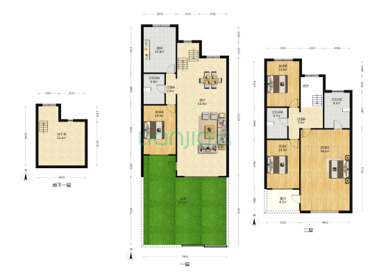 林城景园小区 4室1厅3卫 218平方