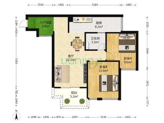 盛天小世界 刚需小户型 五号线地铁口 高楼层