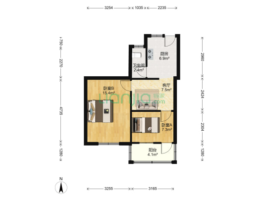 久福里 2室1厅1卫 50平方