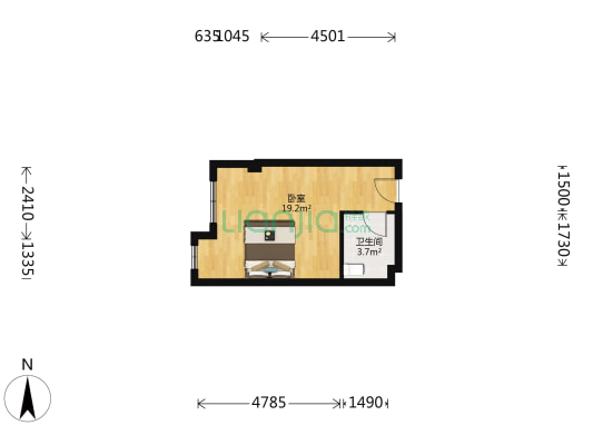景润花园 1室0厅1卫 0平方